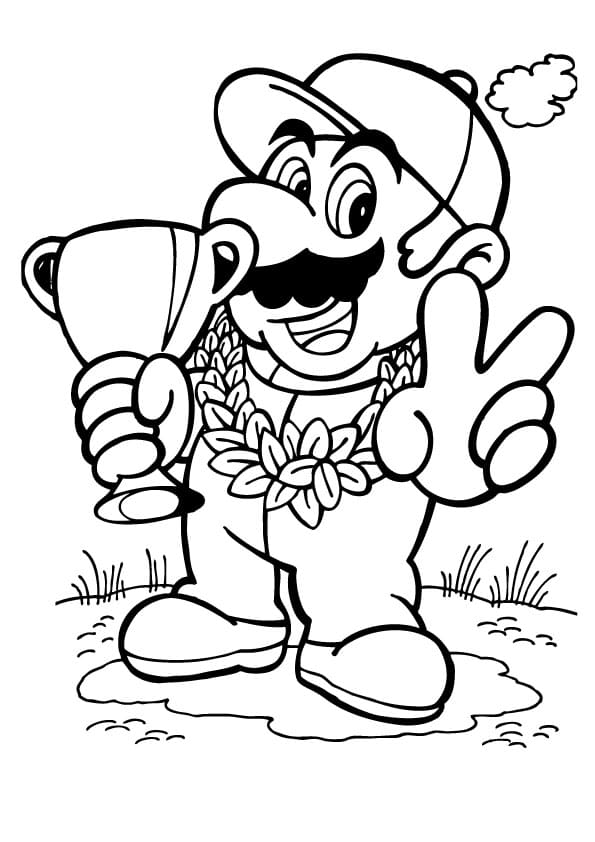 Printable Mario Kart Image Värityskuva