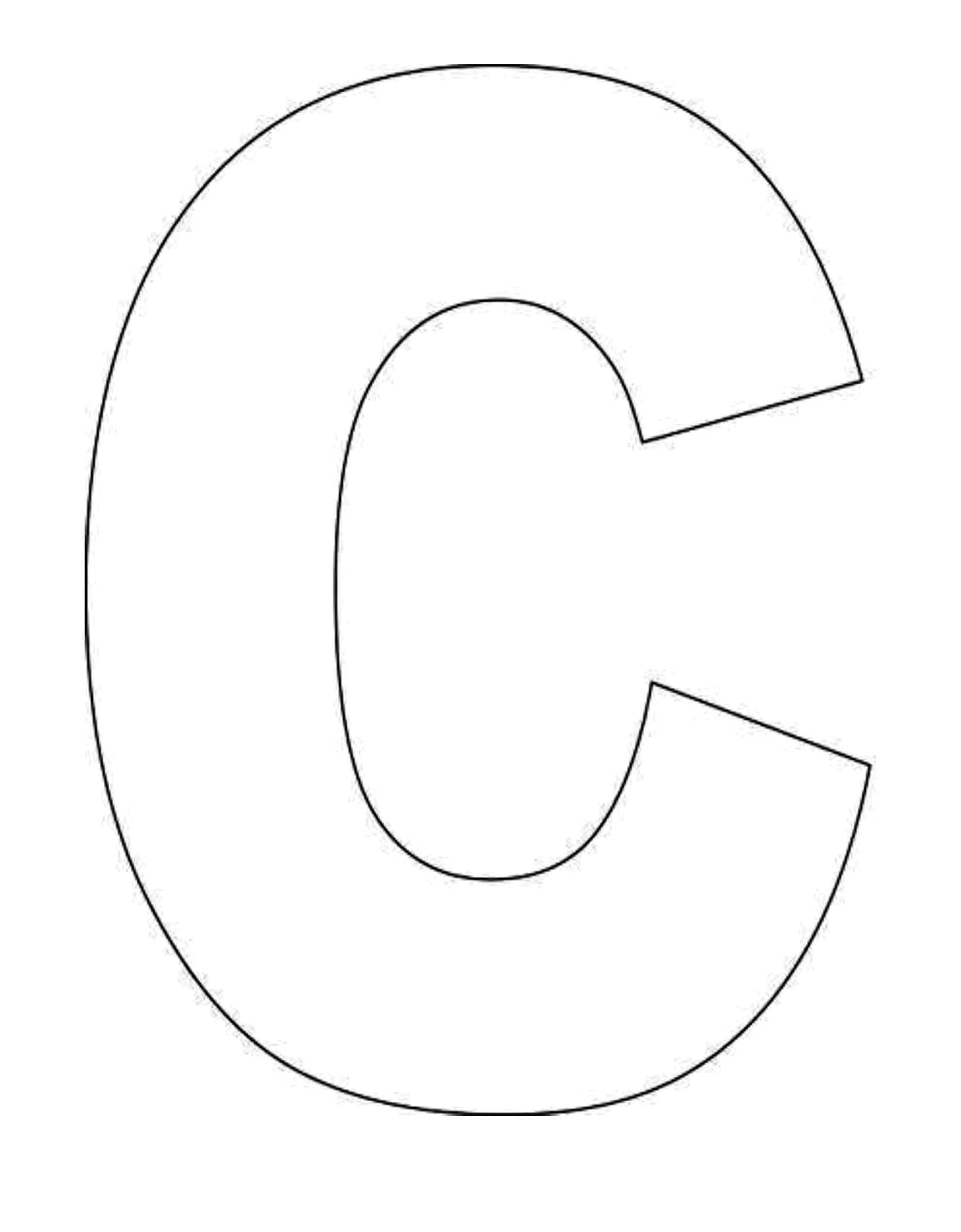 C-kirjaimen kuva Värityskuva