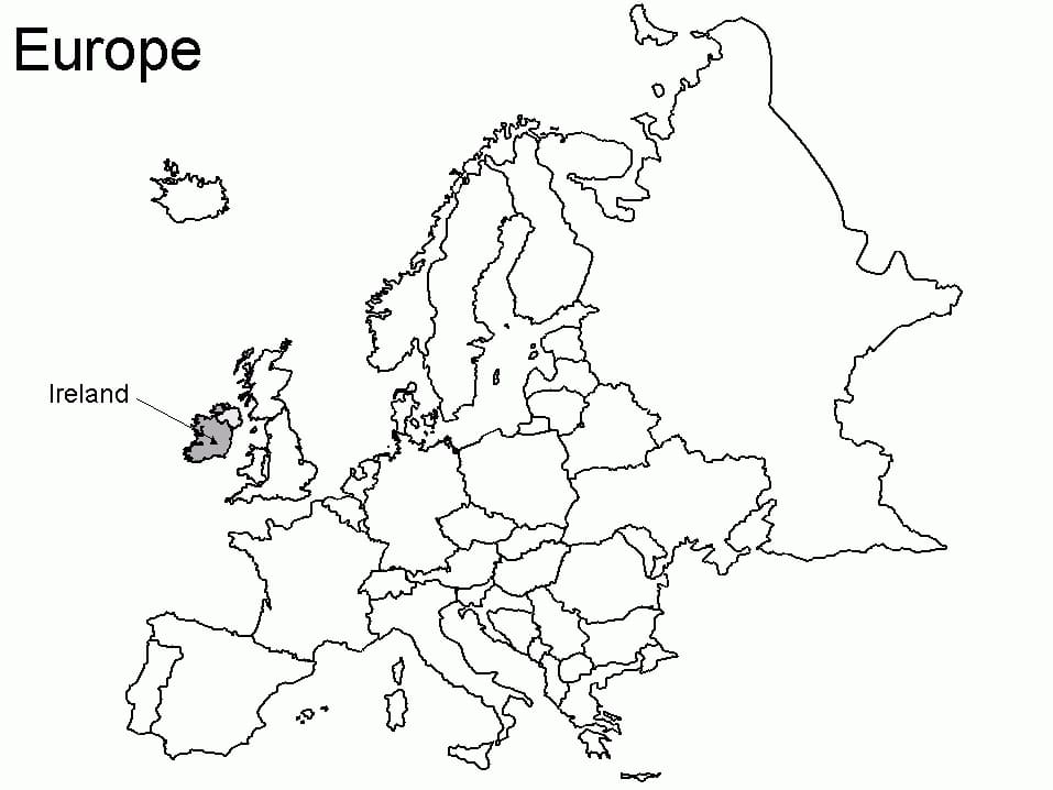 Euroopan kartta Värityskuva