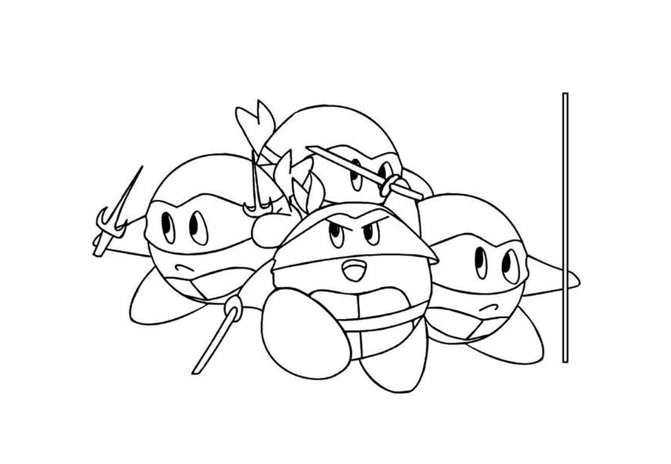 Kirbyn joukkue Värityskuva