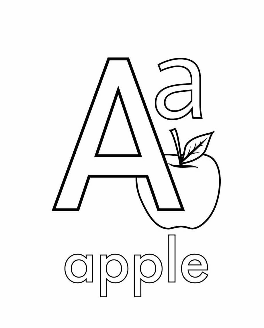 Kirjain A on Applelle Värityskuva