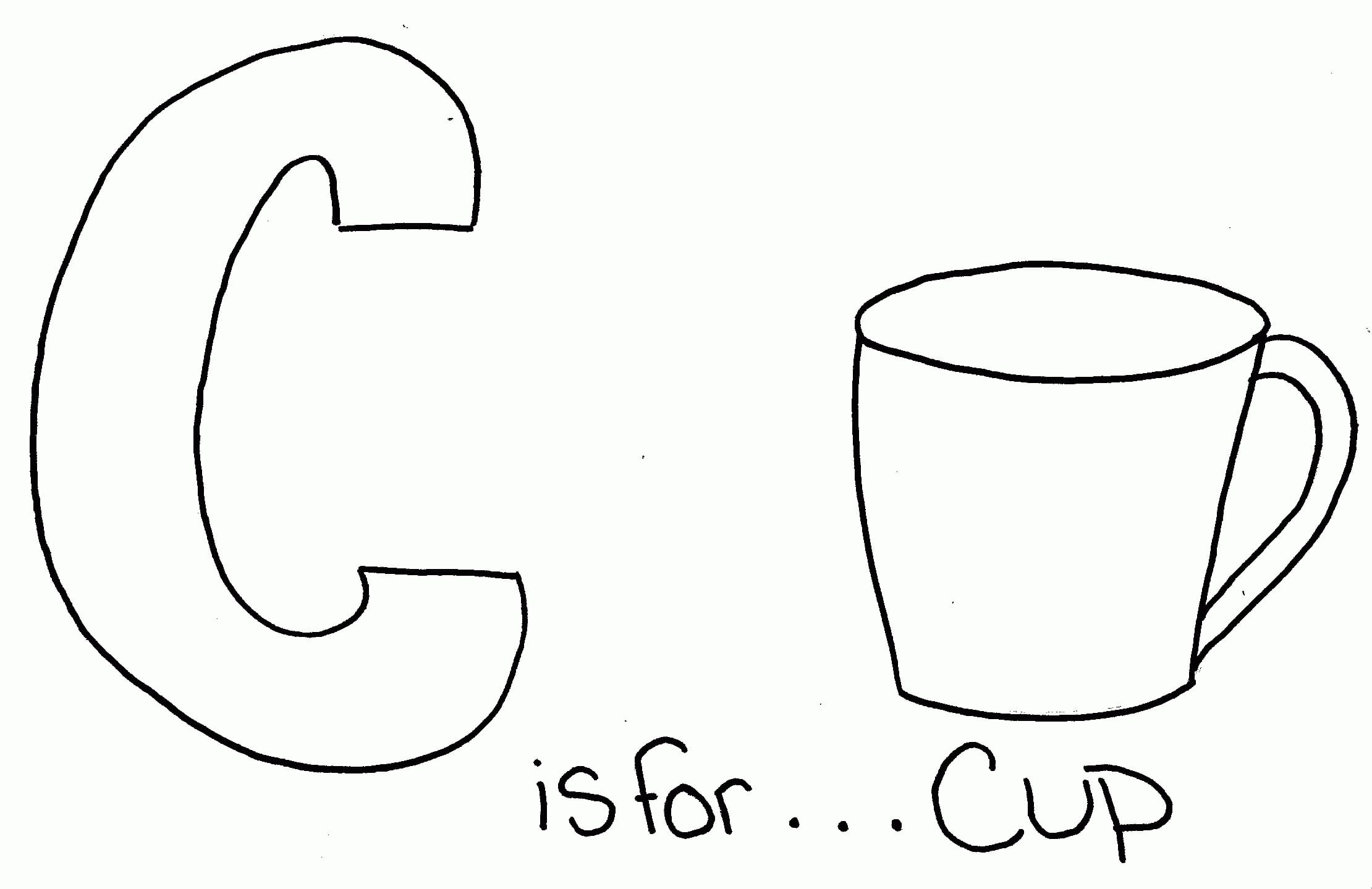 Kirjain C on Cupille Värityskuva