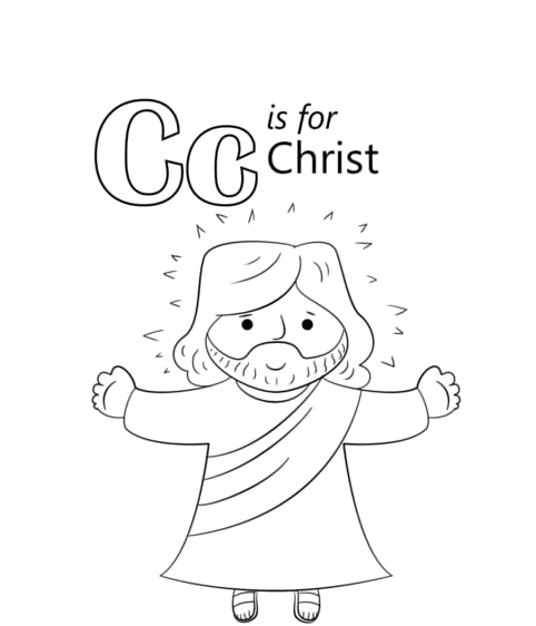 Kirjain C on Kristukselle Värityskuva