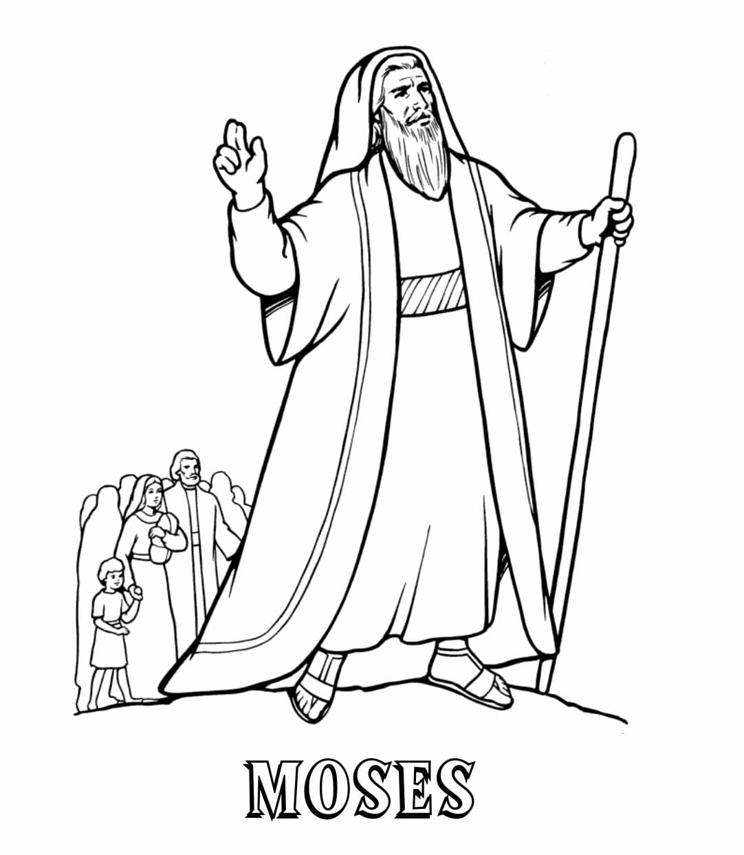 Mooseksen Raamattu Värityskuva