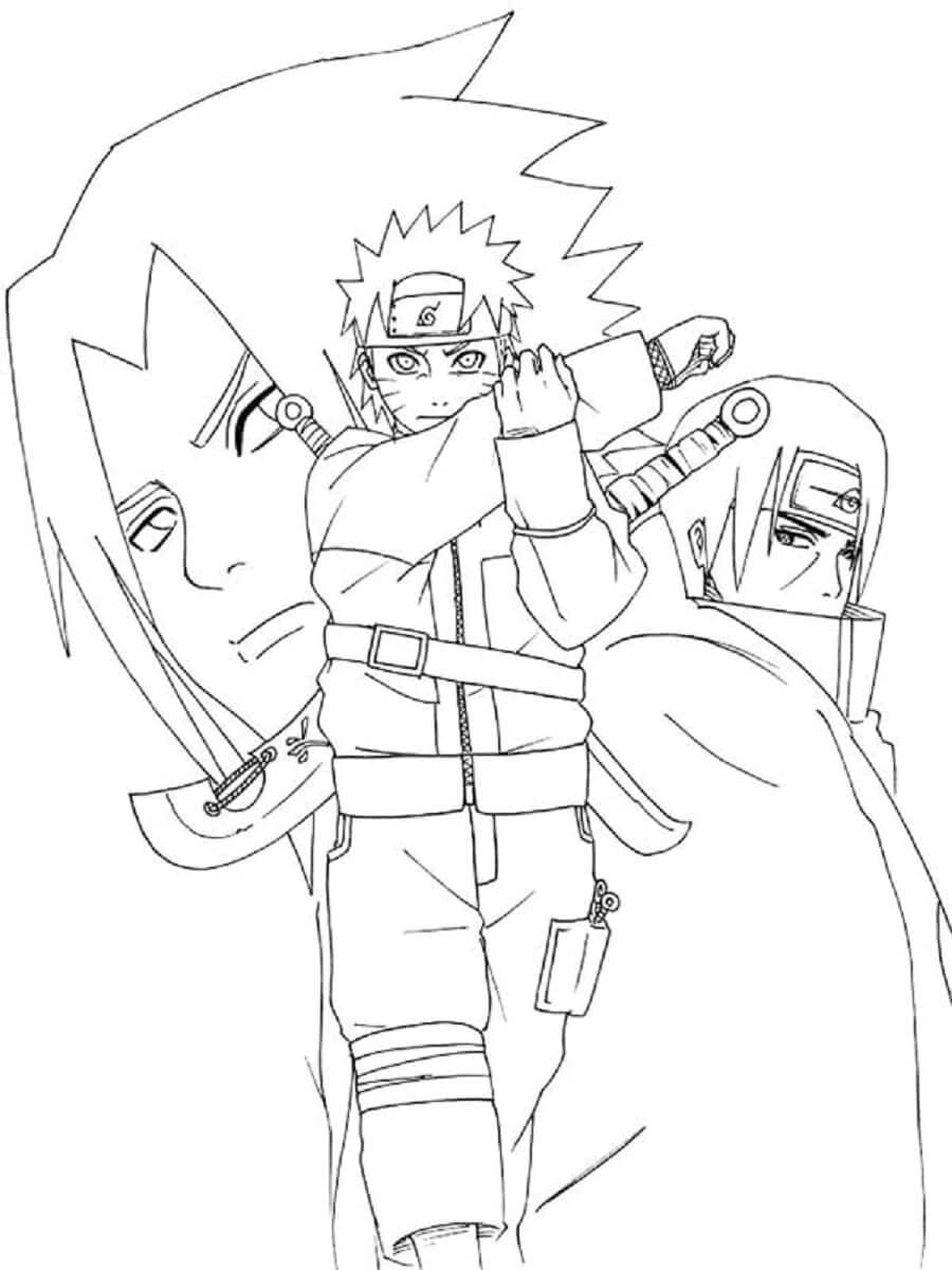 Naruto, Sasuke And Itachi Värityskuva