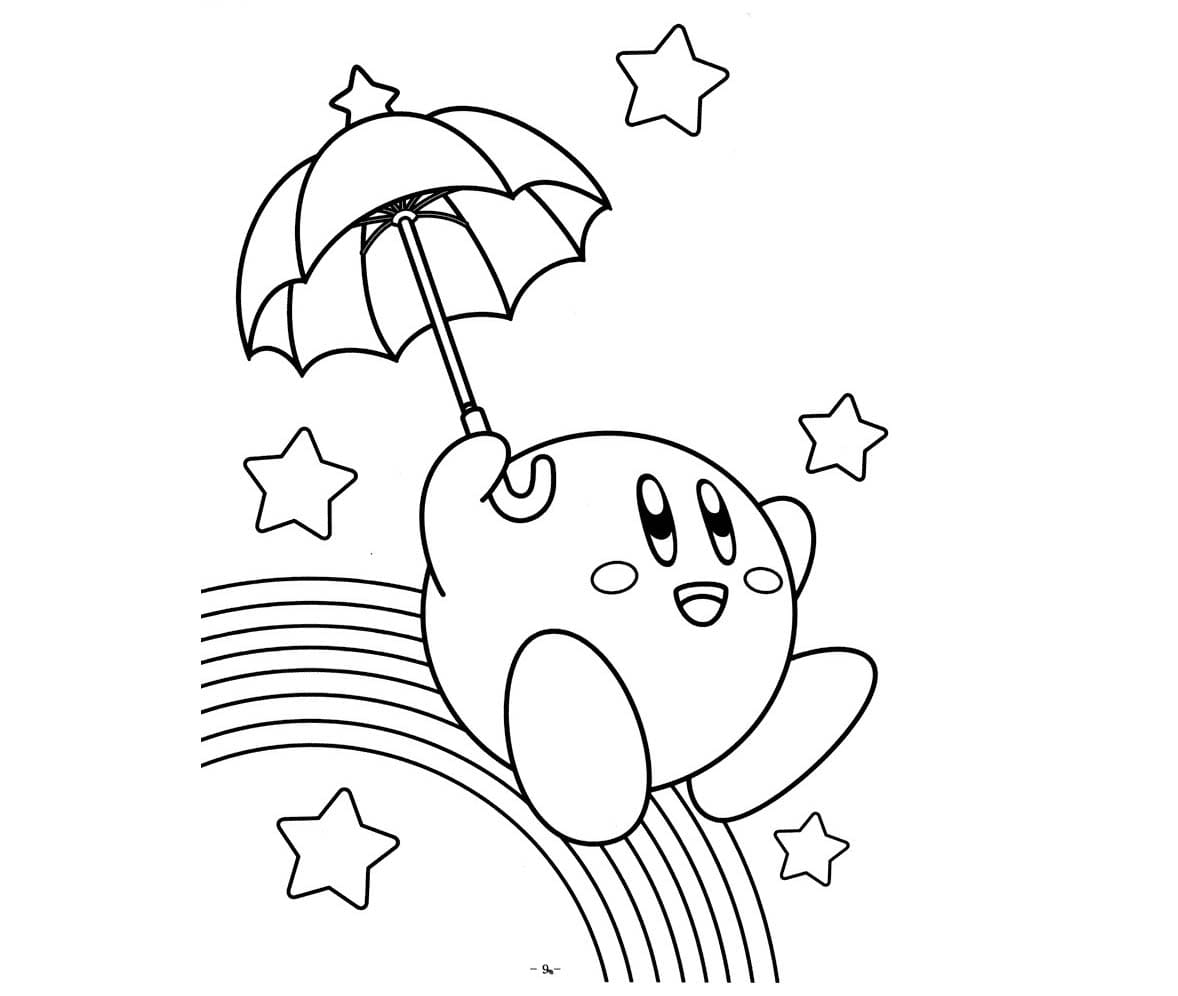 Suloinen Kirby-kuva Värityskuva