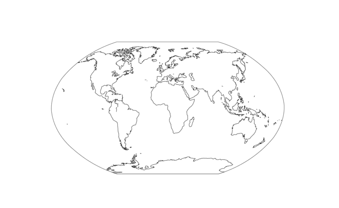 Tyhjä maailmankarttakuva Värityskuva