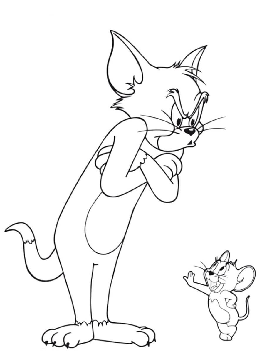 Vihainen Tom Ja Hauska Jerry Värityskuva