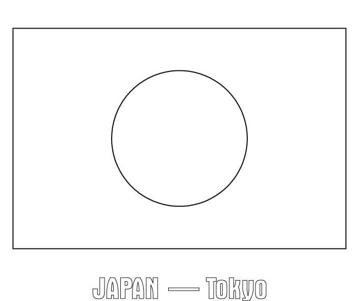 Free Japan Flag Image Värityskuva