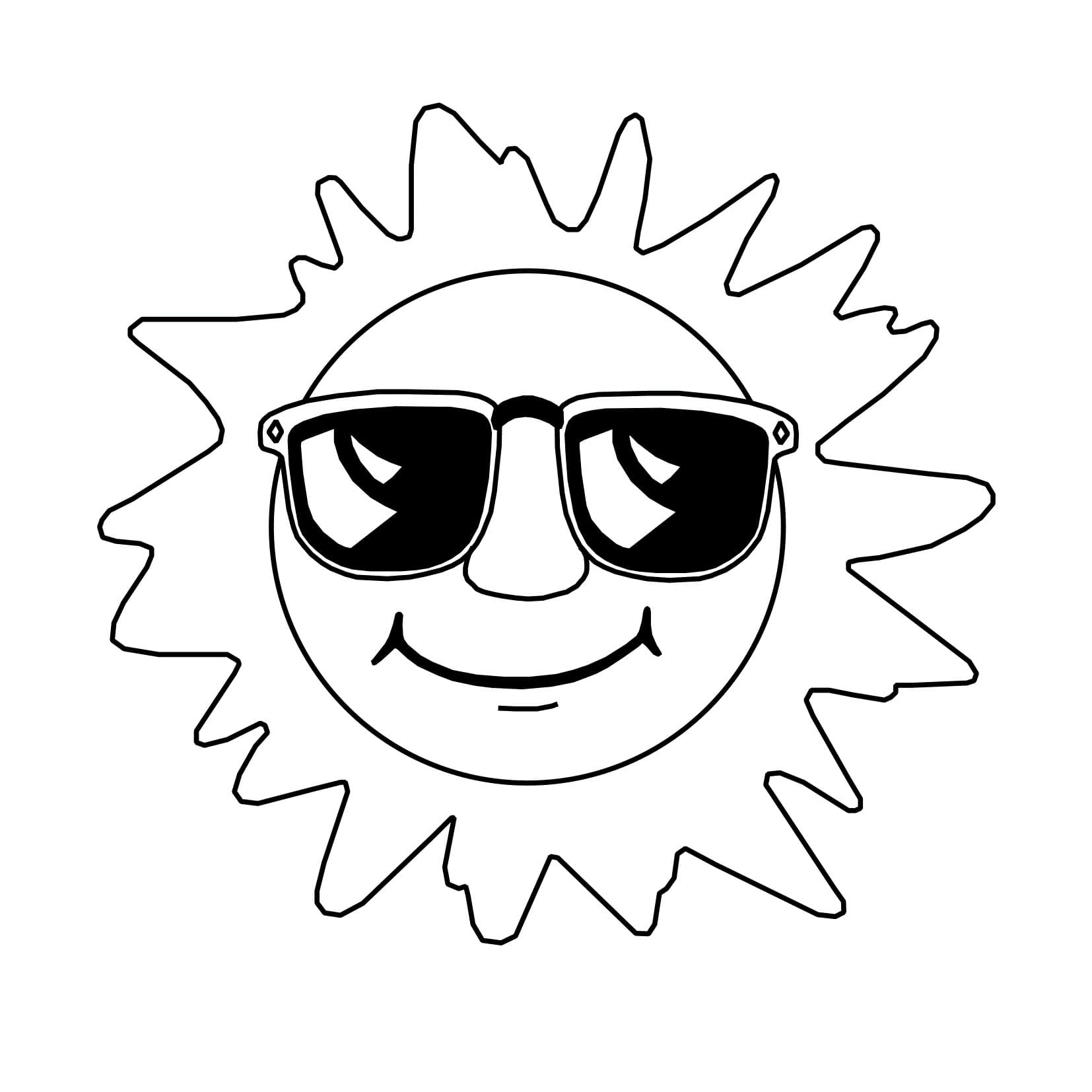 Funny Sun Image Värityskuva