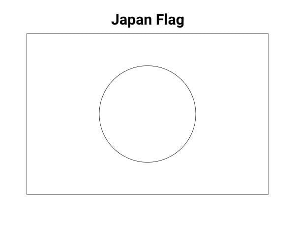 Japan Flag Image Värityskuva