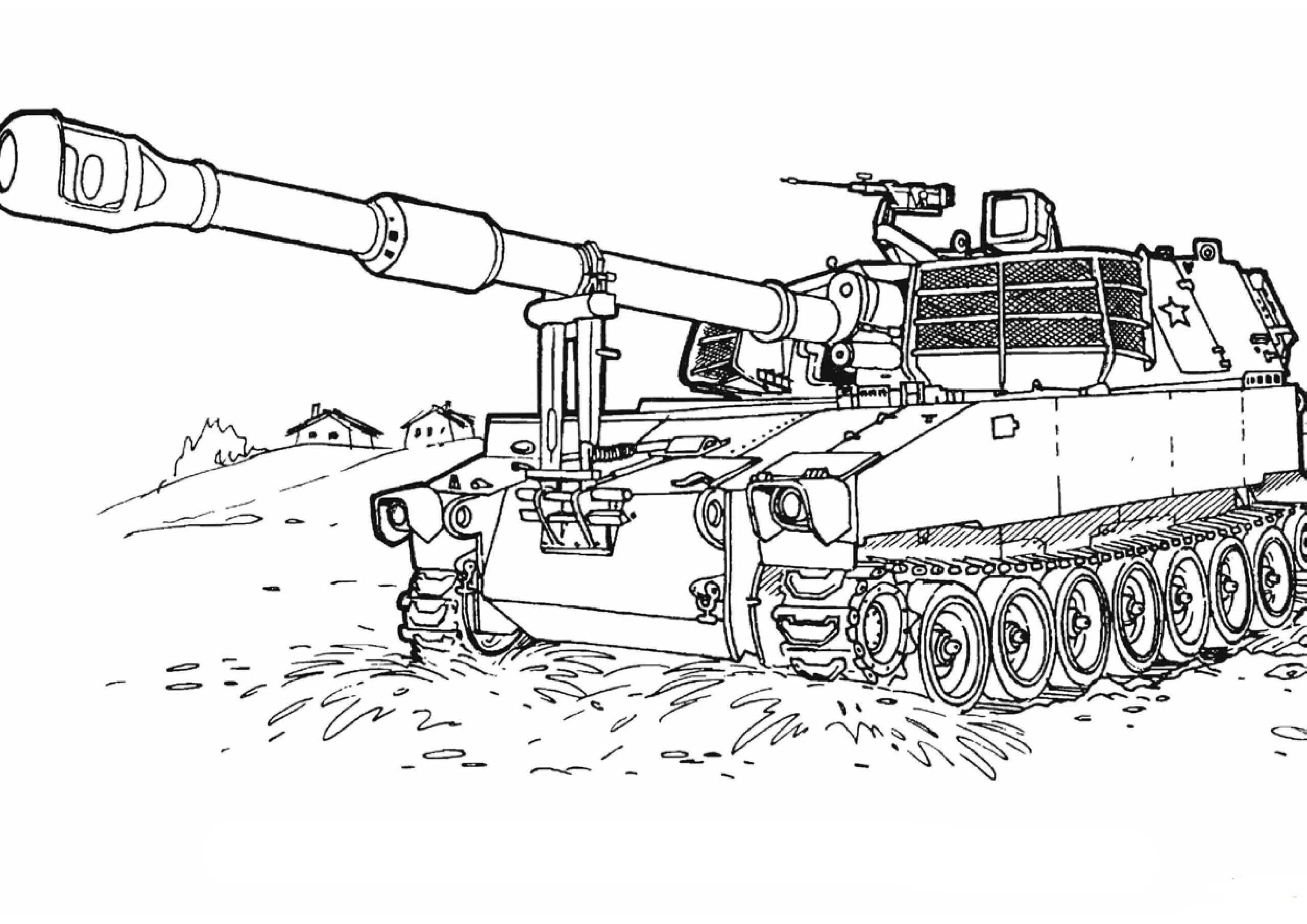 Armeijan panssarivaunu JPG Värityskuva