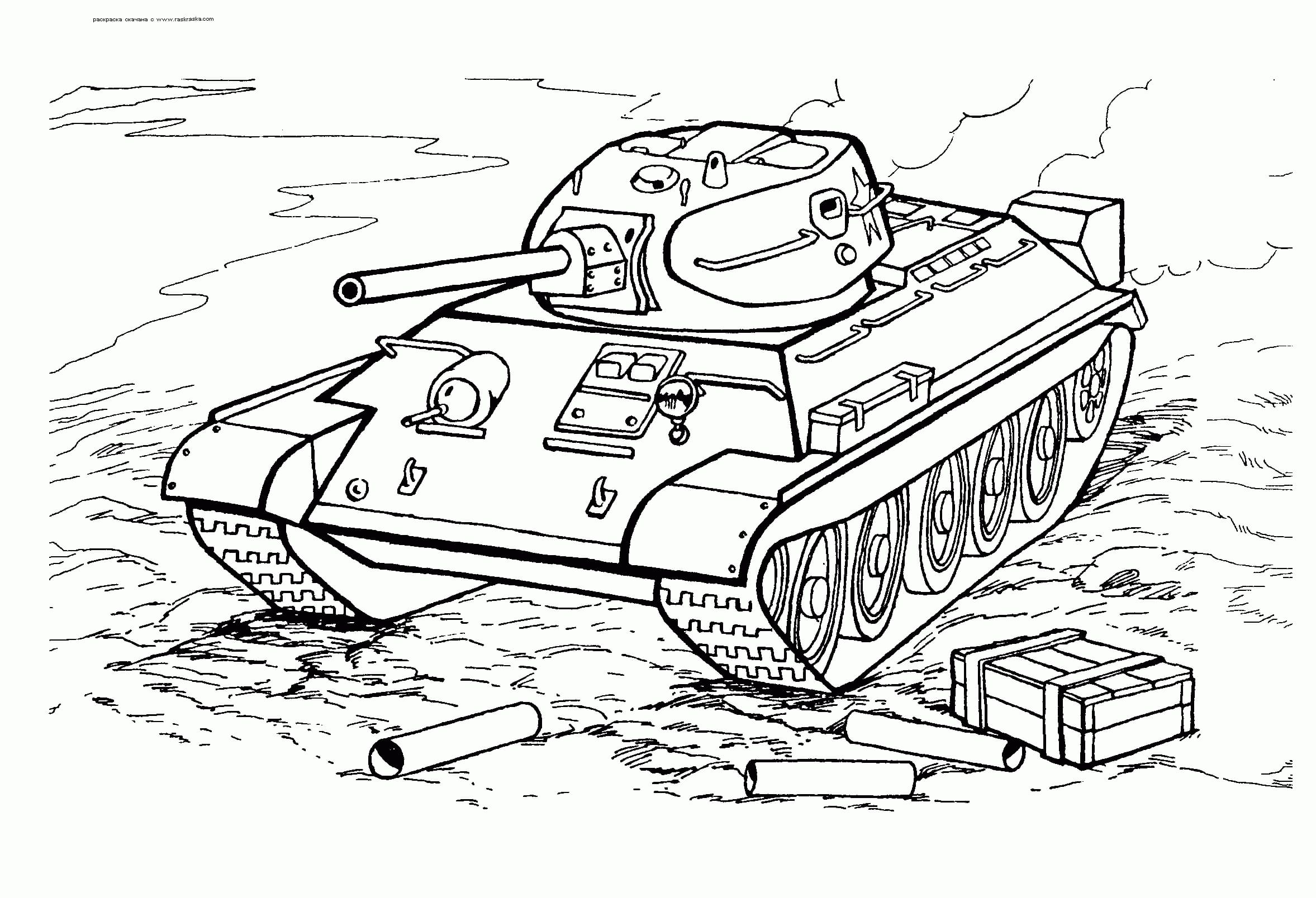 Ilmainen armeijan panssarivaunukuva Värityskuva
