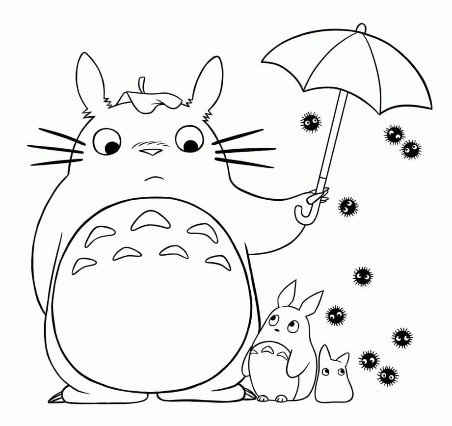 Ilmainen Totoro-kuva Värityskuva