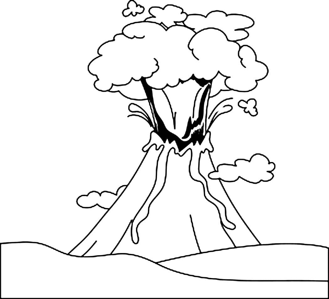 Ilmainen tulivuoren kuva Värityskuva