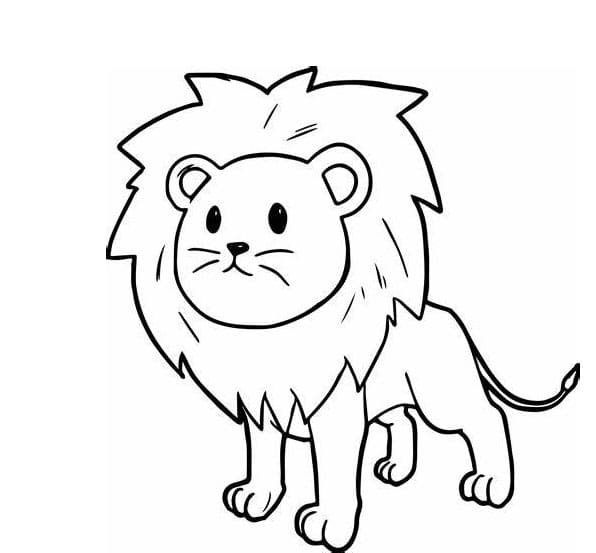 Leijona lapsille Värityskuva