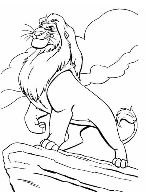 Leijonakuningas kuva Värityskuva