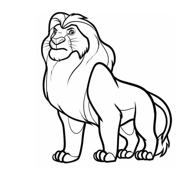 Leijonakuningas sarjakuva 2 Värityskuva