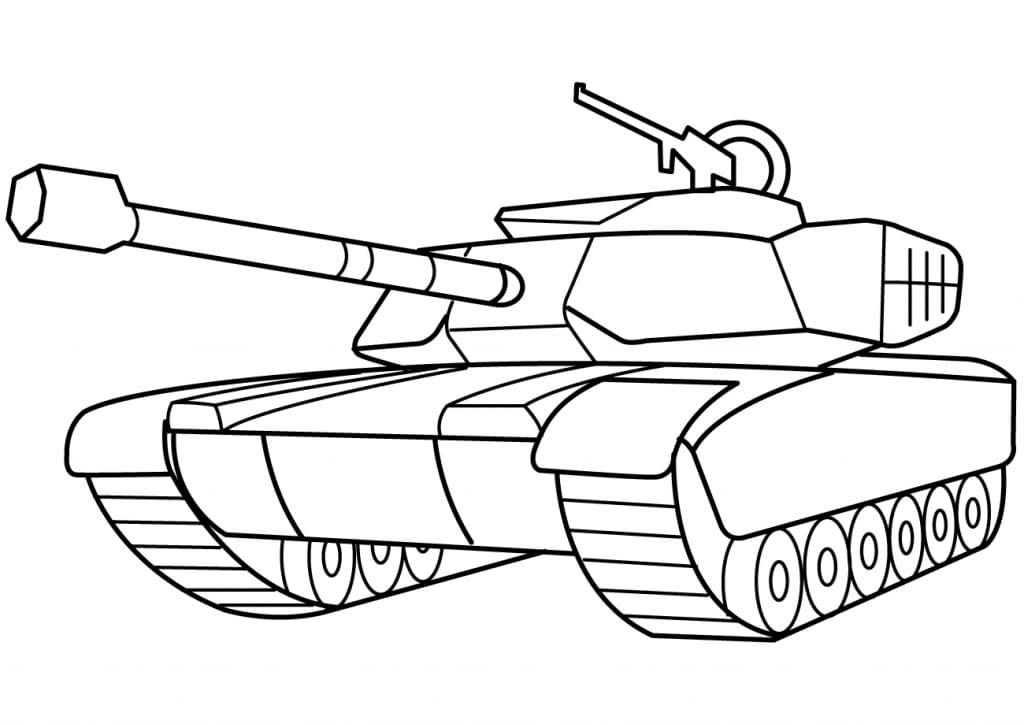 M1 Abrams helppo tankki Värityskuva