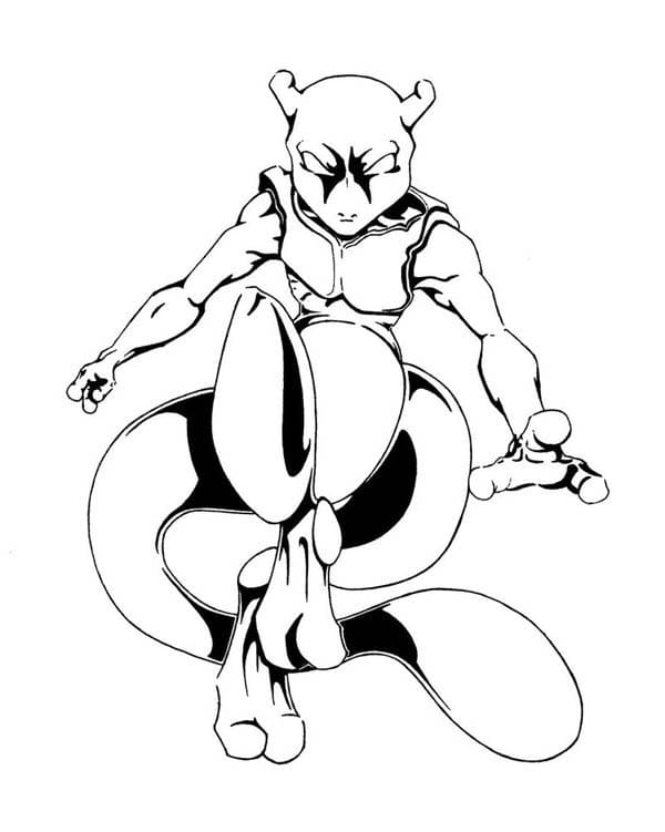 Mewtwo HD-kuva Värityskuva