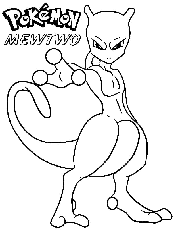Mewtwo Pokemon Värityskuva