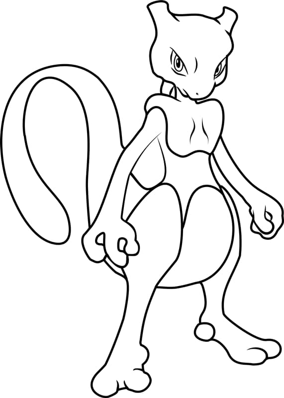 Mewtwo seisoo Värityskuva