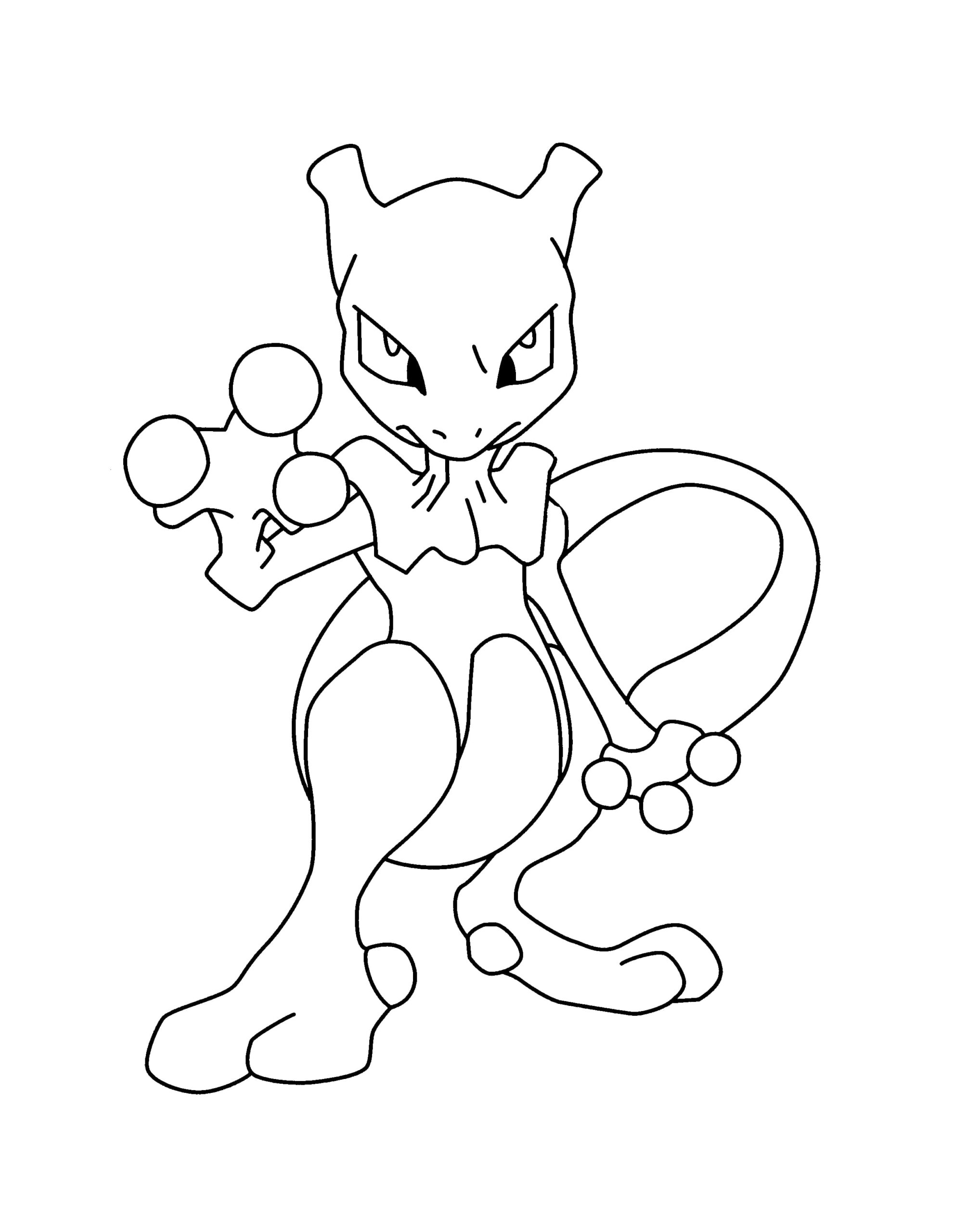 Näppärä Mewtwo Värityskuva