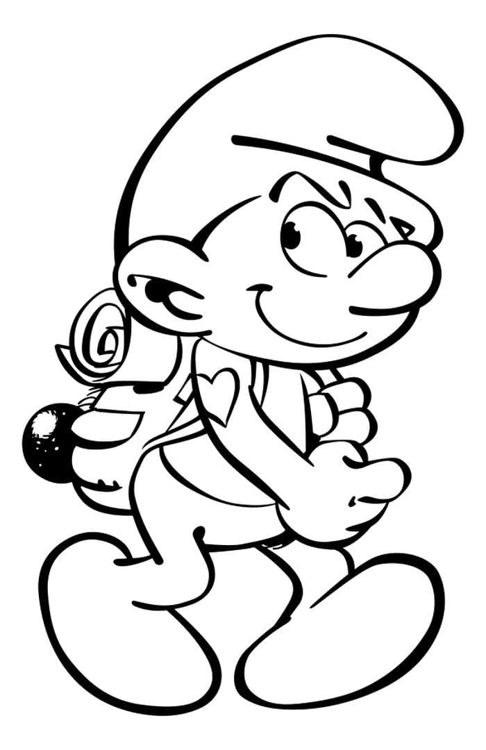 Smurffit coloring page