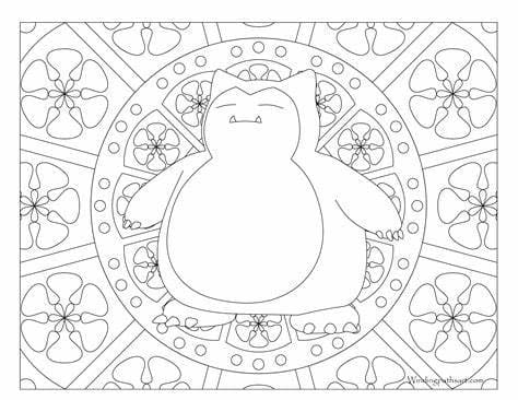 Snorlax kuva Outline Värityskuva