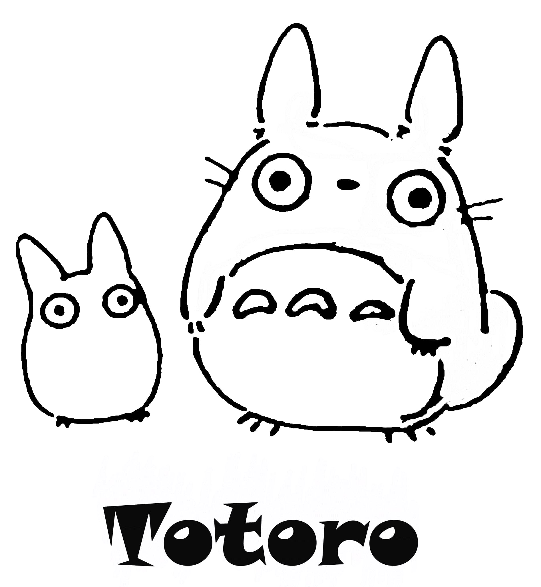Suloinen Totoro Värityskuva