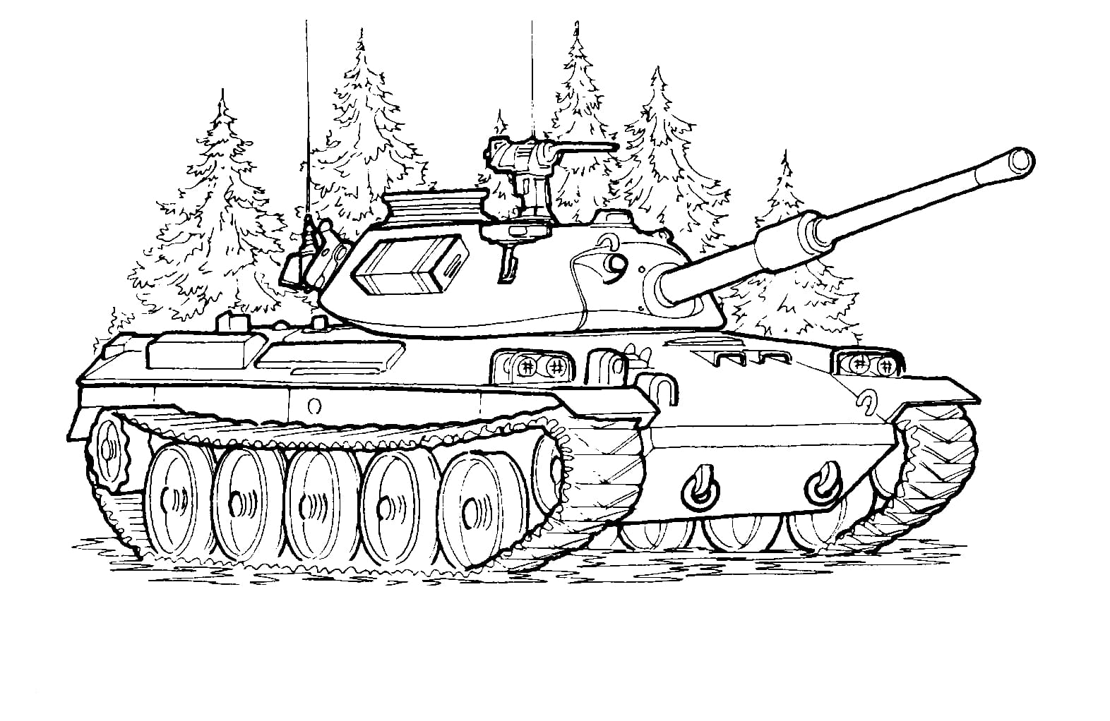 Tankin kuva Värityskuva