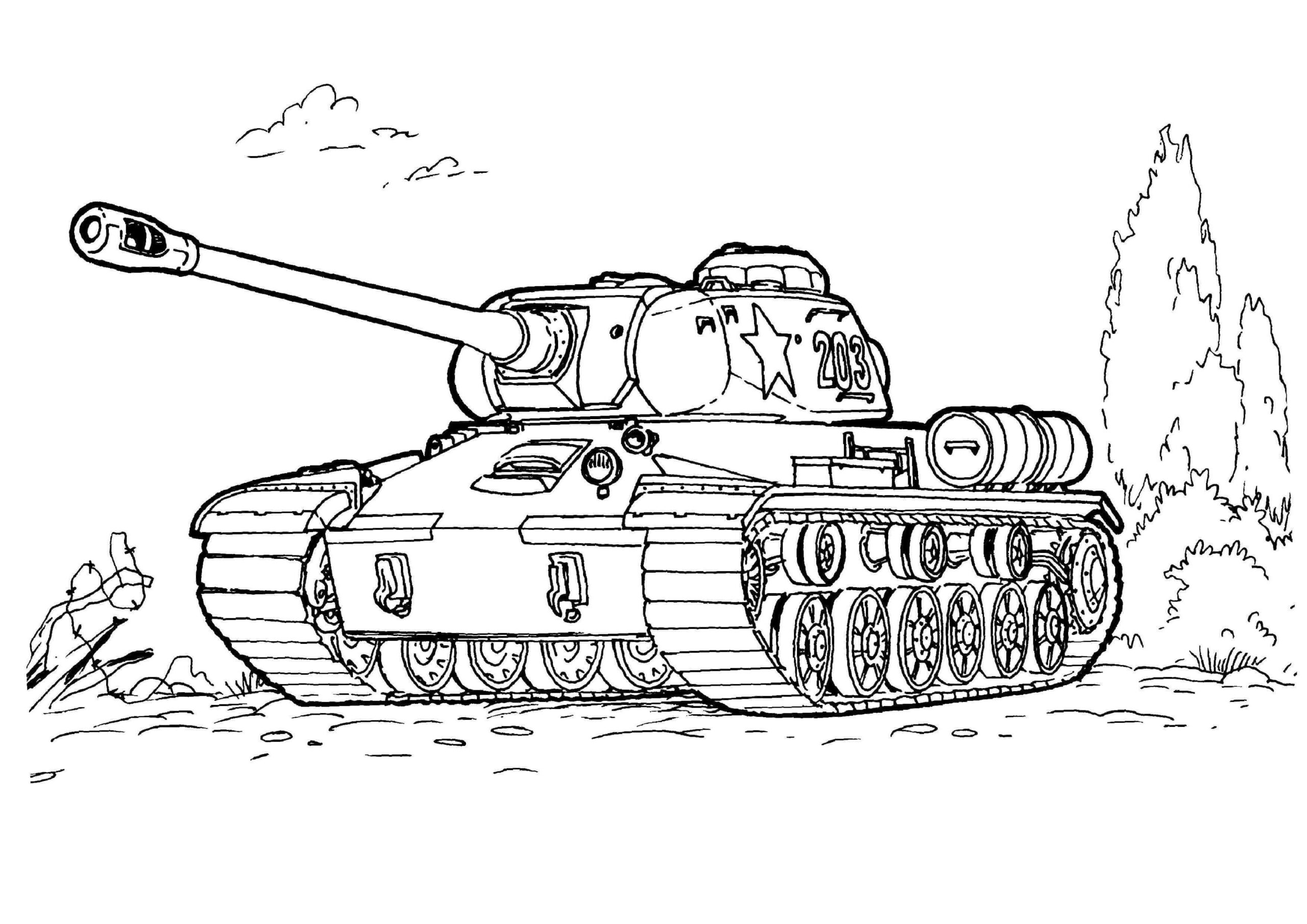 Tankki IS 2 Neuvostoliitto Värityskuva