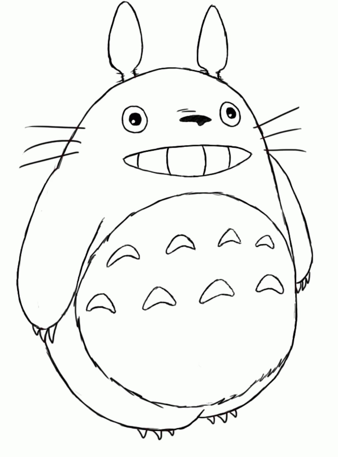 Totoro seisomassa Värityskuva