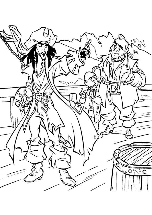 Tulosta Pirates of the Caribbean -kuva Värityskuva