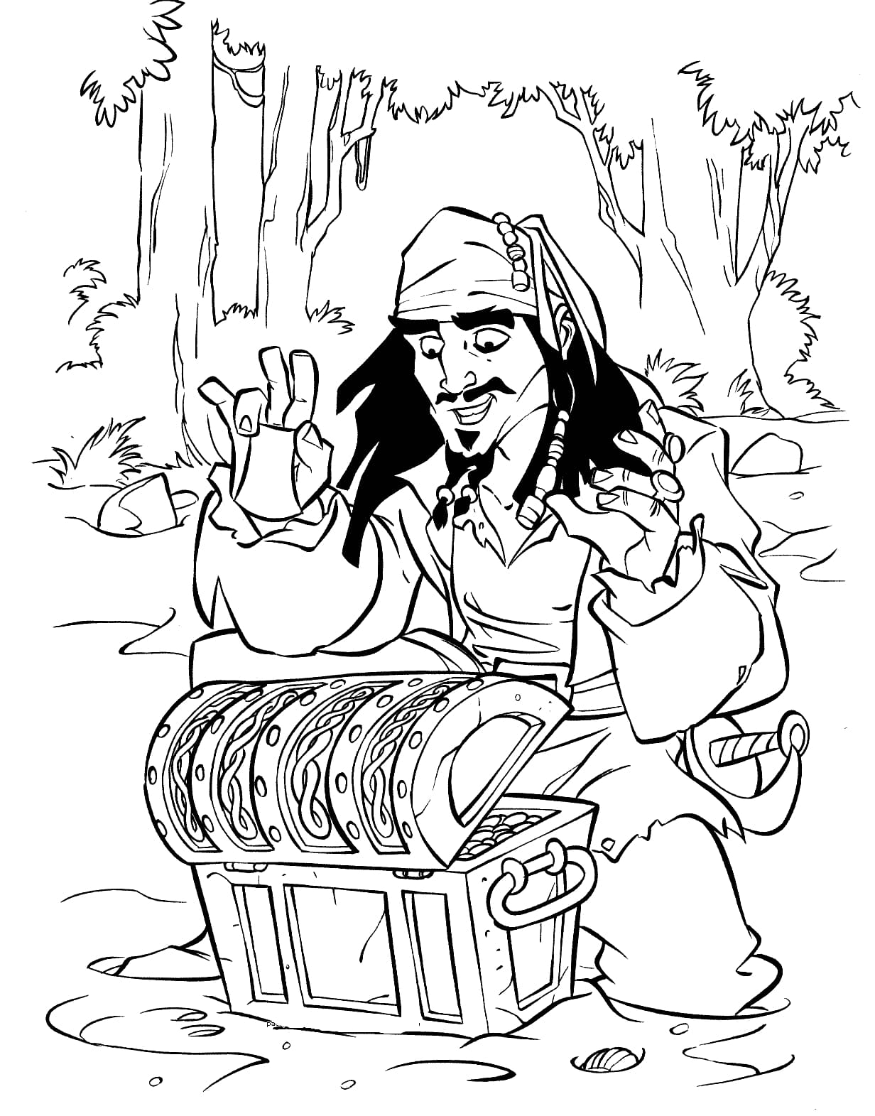 Pirates of the Caribbean coloring page