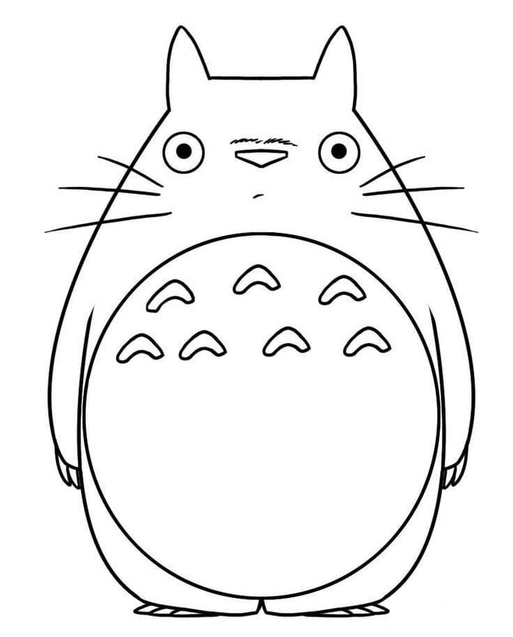 Tulosta Totoro Värityskuva