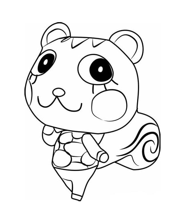 Animal Crossing coloring page