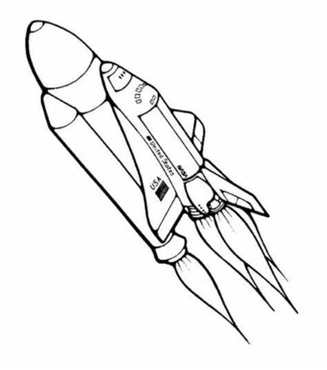 Tulostettava raketti Värityskuva