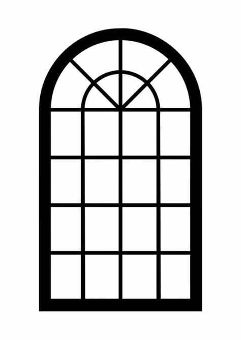 Yksinkertainen ikkuna Värityskuva