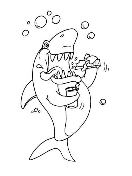 A Funny Shark Värityskuva