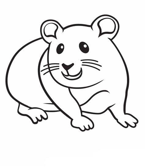 Hamsteri kuva Värityskuva