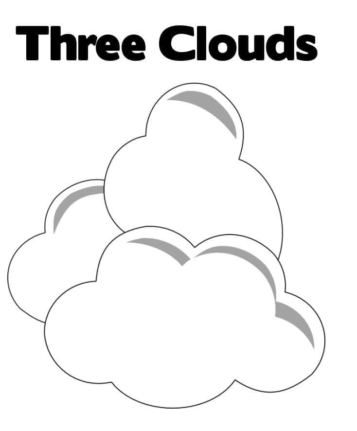 Kolme Pilveä Värityskuva