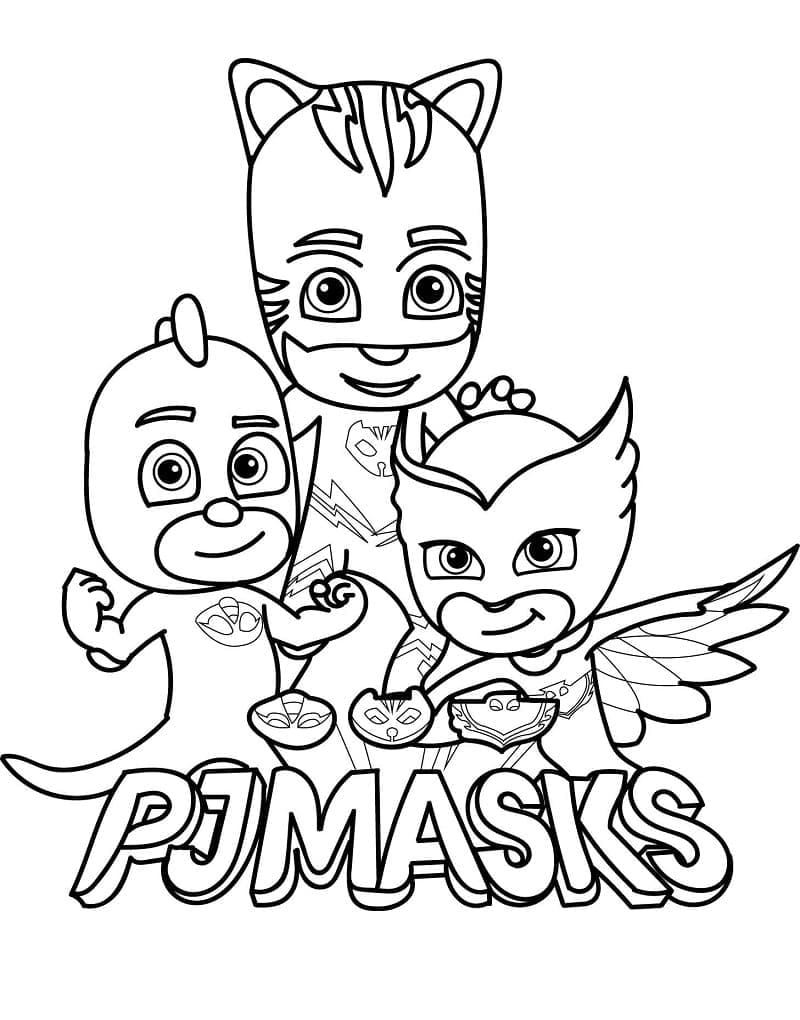 PJ Masks Joukkueen logo Värityskuva
