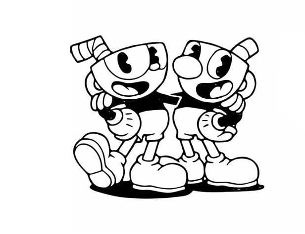 Tulosta Cuphead Värityskuva