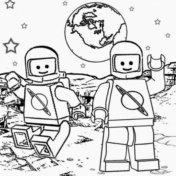 Astronautit - Lego Värityskuva