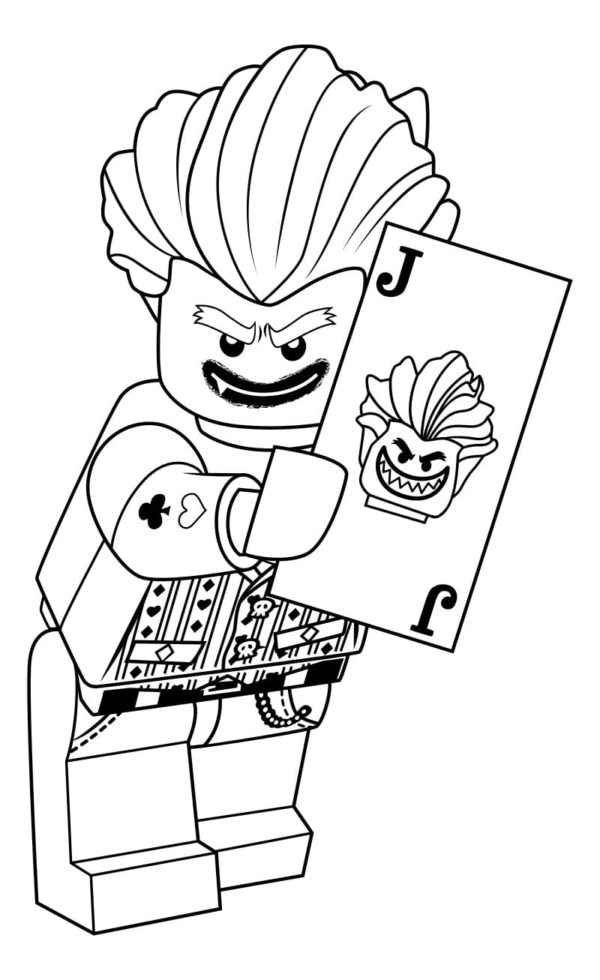Jokeri ja kortti Värityskuva