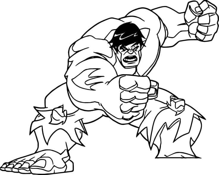Animoitu Hulk Värityskuva