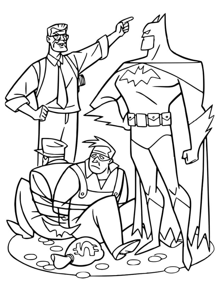 Batman ja James Gordon Värityskuva