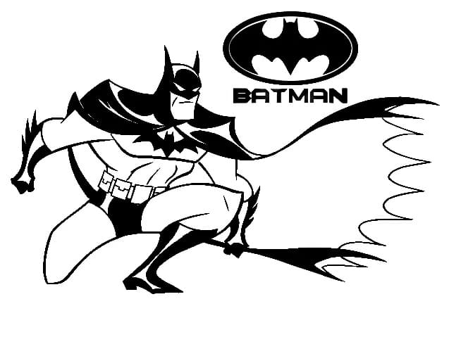 Batman Logolla Värityskuva