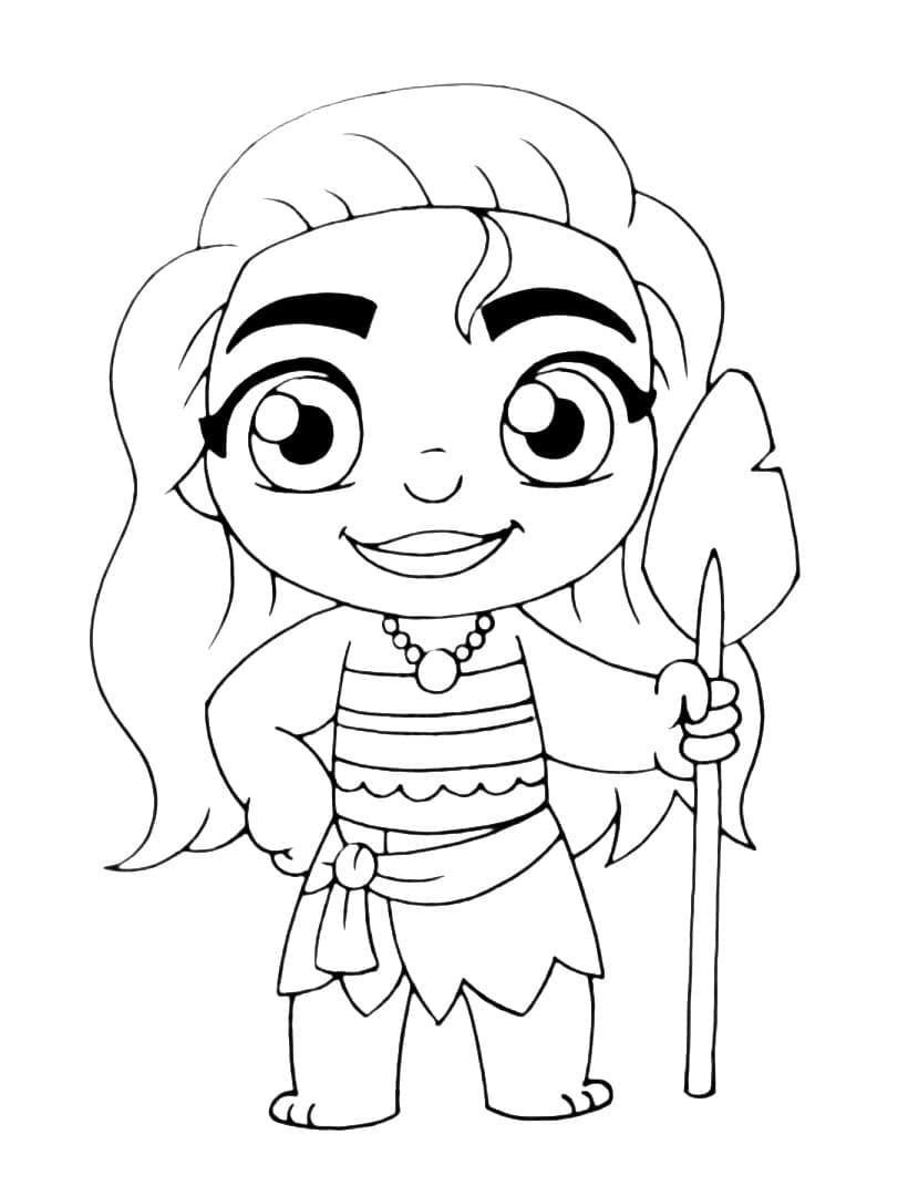 Chibi Moana Värityskuva